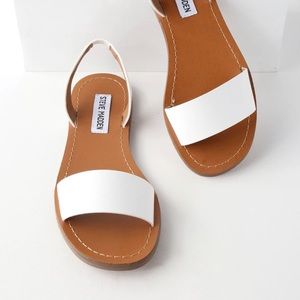 Steve Madden- white Sandals